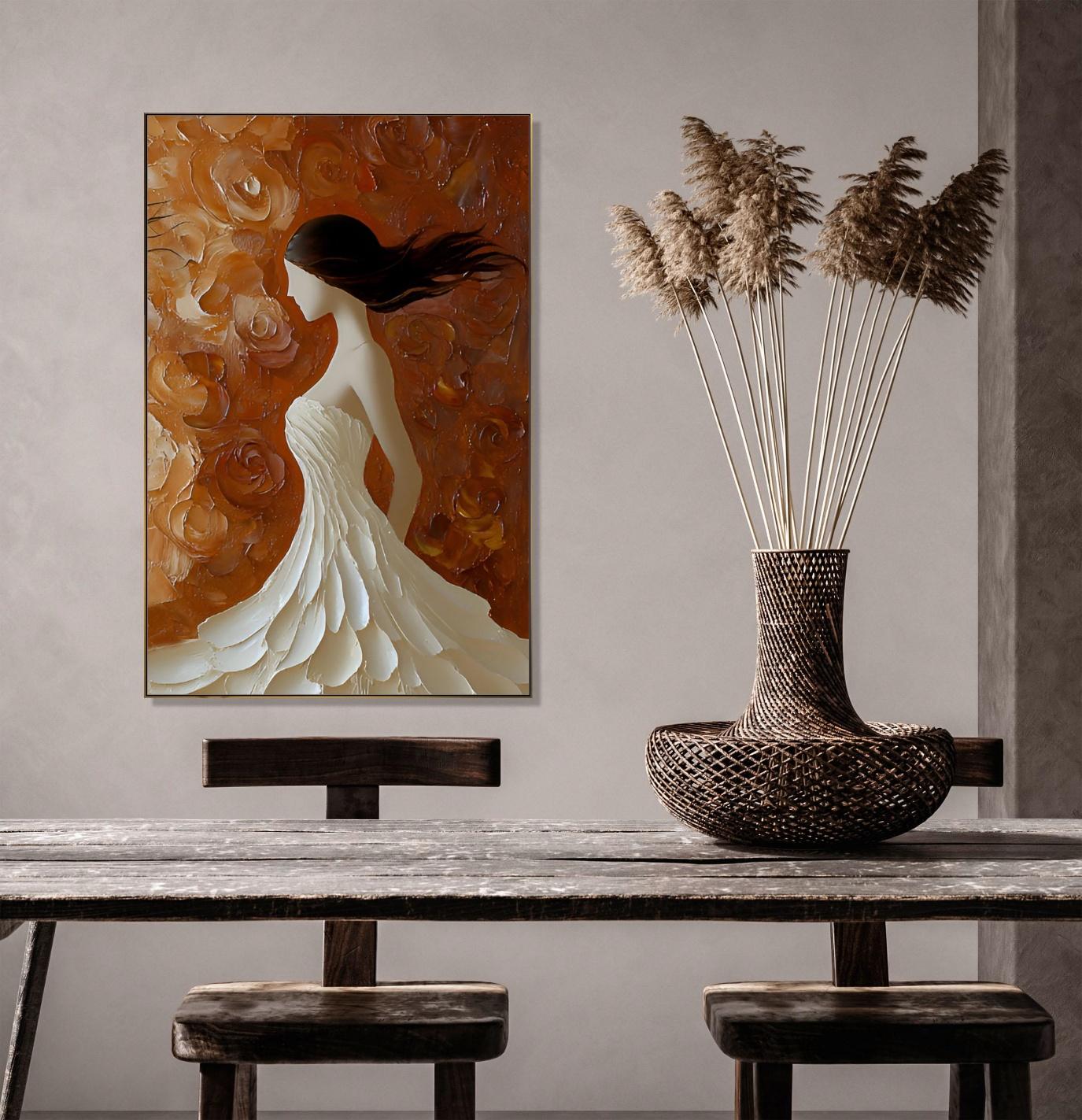 RELIEF SCULPTURE PAINTING Heavy Oil Painted by Palette Knife